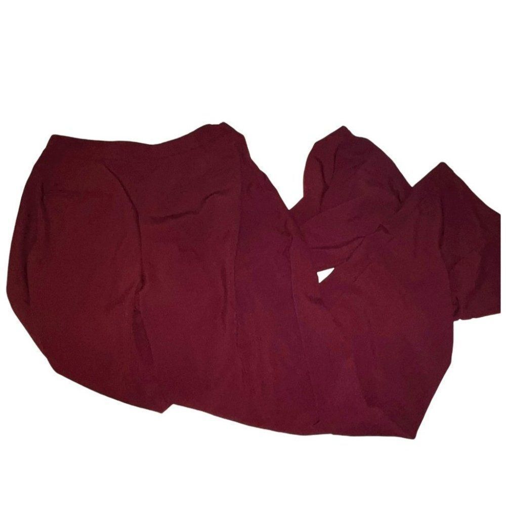 XXI Womens Red Wide Leg Pants Size 4 Pull On Flat Front Casual Spring 